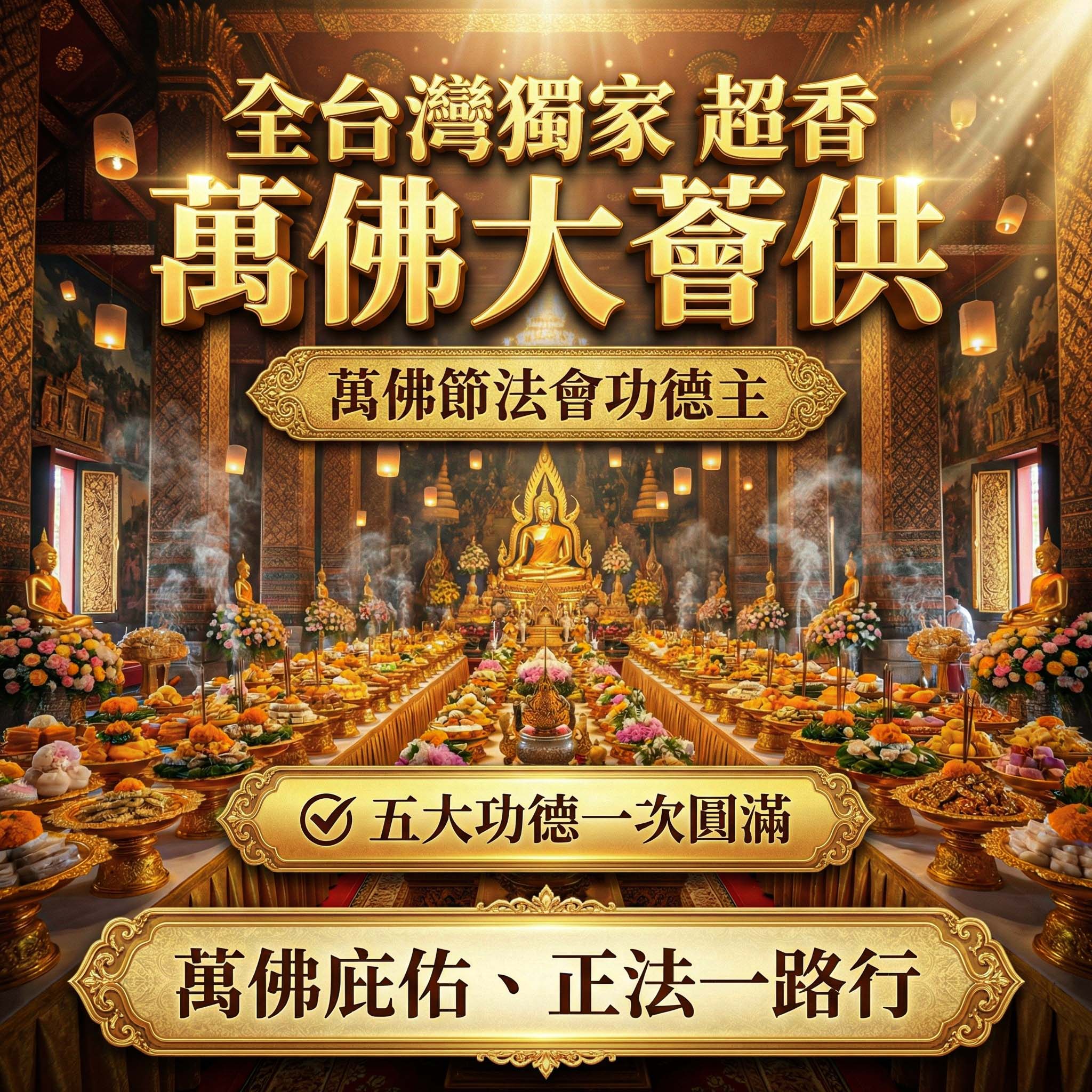 大辣天后宮-【全台獨家—萬佛大薈供】萬佛節法會功德主