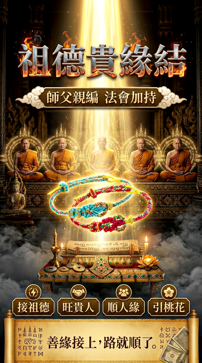 大辣天后宮-丙午年清明限定聖物《祖德承運結》 產品說明