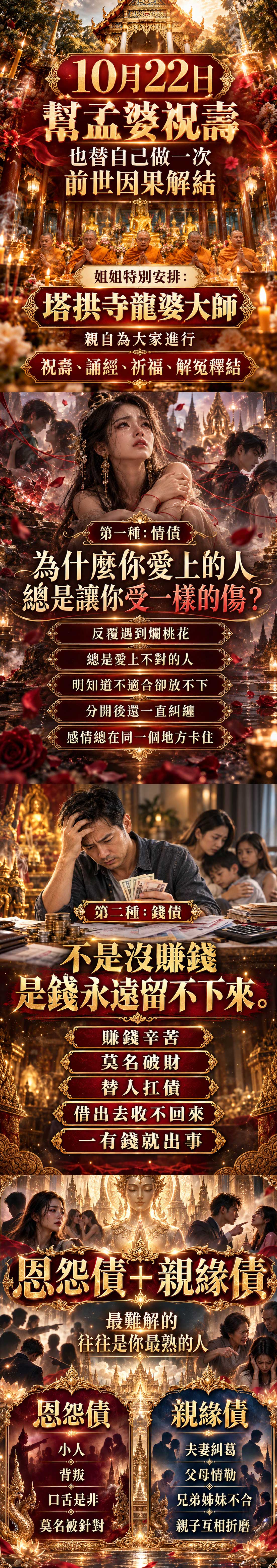 開運NOW-孟婆聖誕・前世五債解結法會(大眾版) 產品說明