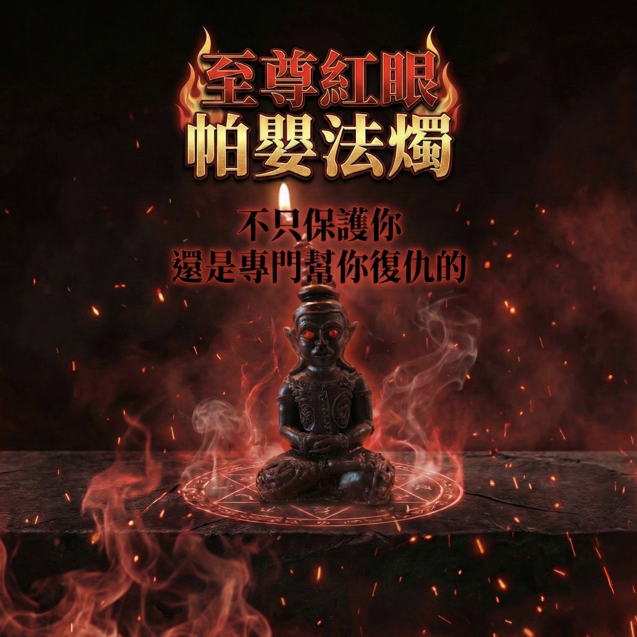 大辣天后宮-至尊紅眼帕嬰蠟燭