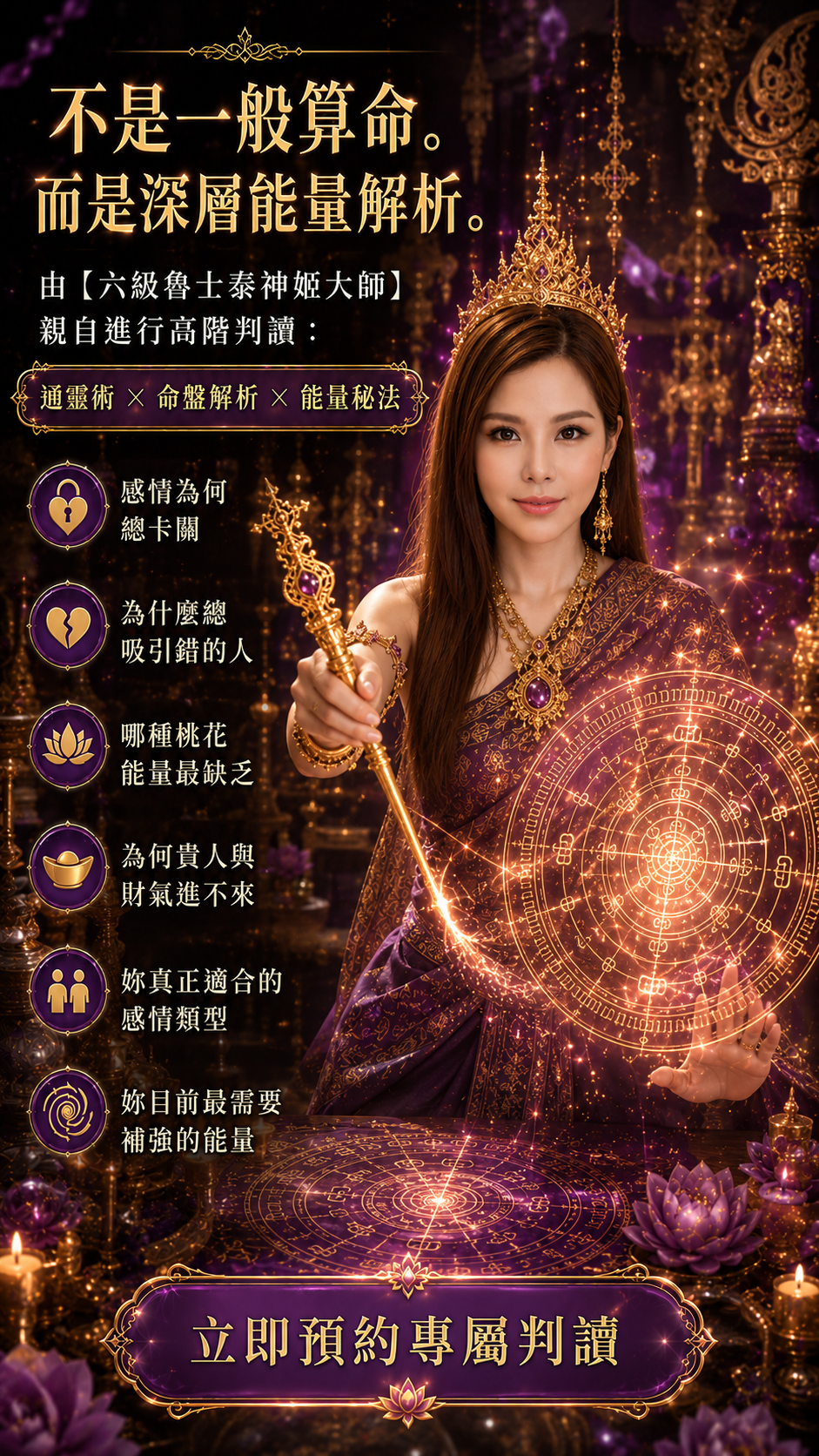 開運NOW-泰神姬金桃花判讀套組 產品說明