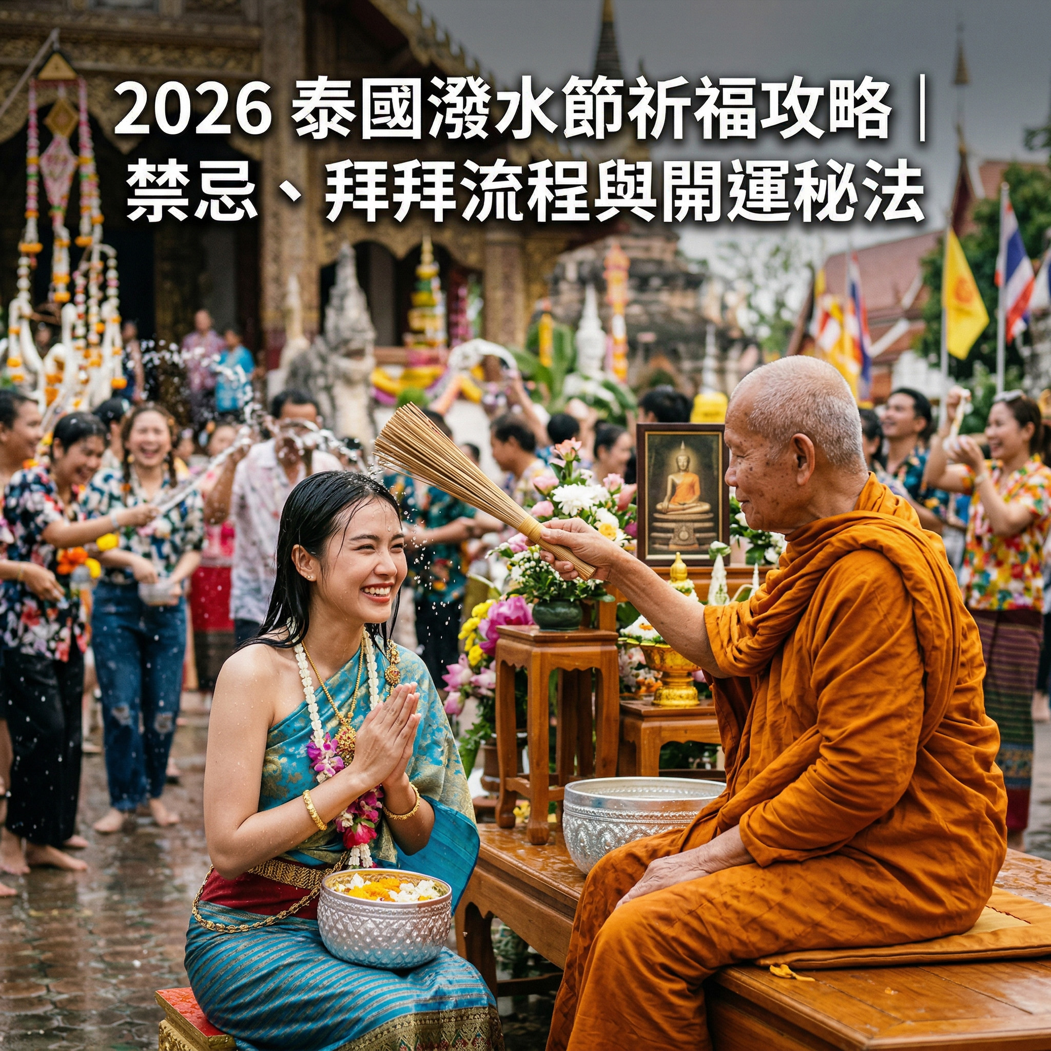 【泰好學】2026 泰國潑水節祈福攻略｜禁忌、拜拜流程與開運秘法
