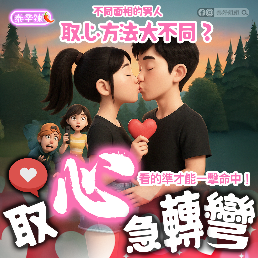 【泰辛辣】取心術揭秘：不同面相特徵看男人的愛情模式