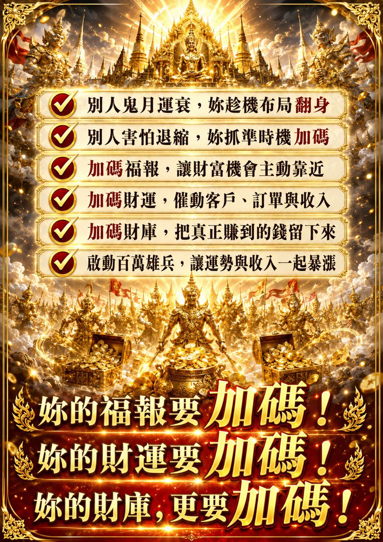 開運NOW-【萬鬼納富】帝王吸金・萬鬼朝財至尊組 產品說明