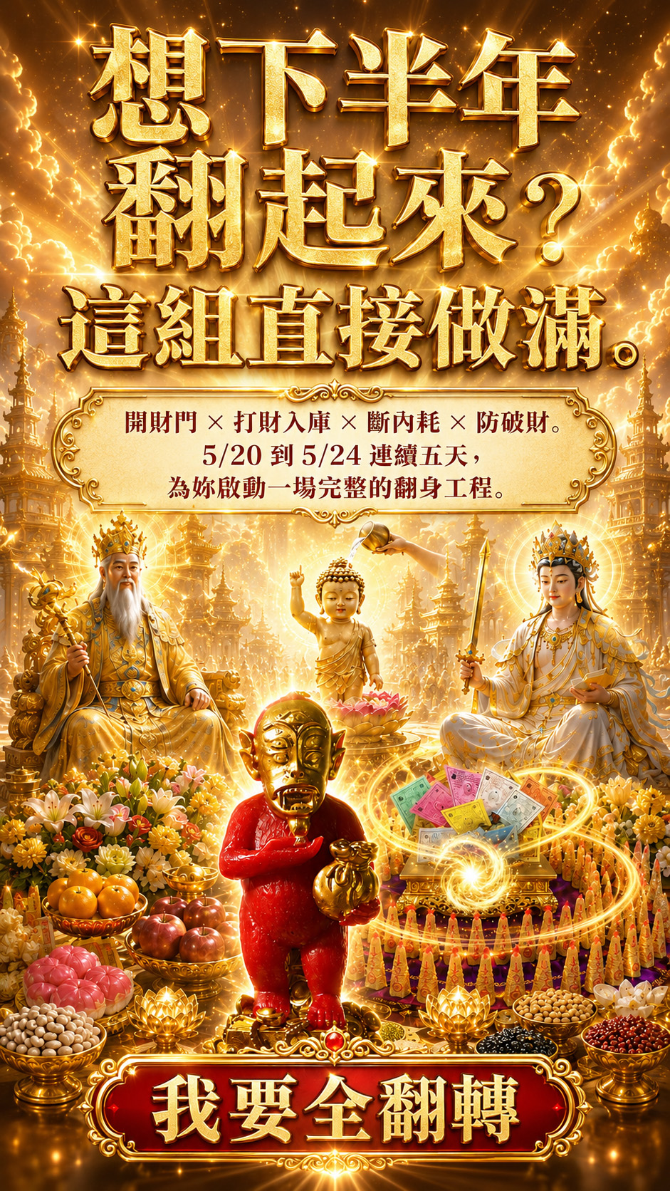 開運NOW-【天赦日翻身大禮包】至尊完整翻身組 產品說明