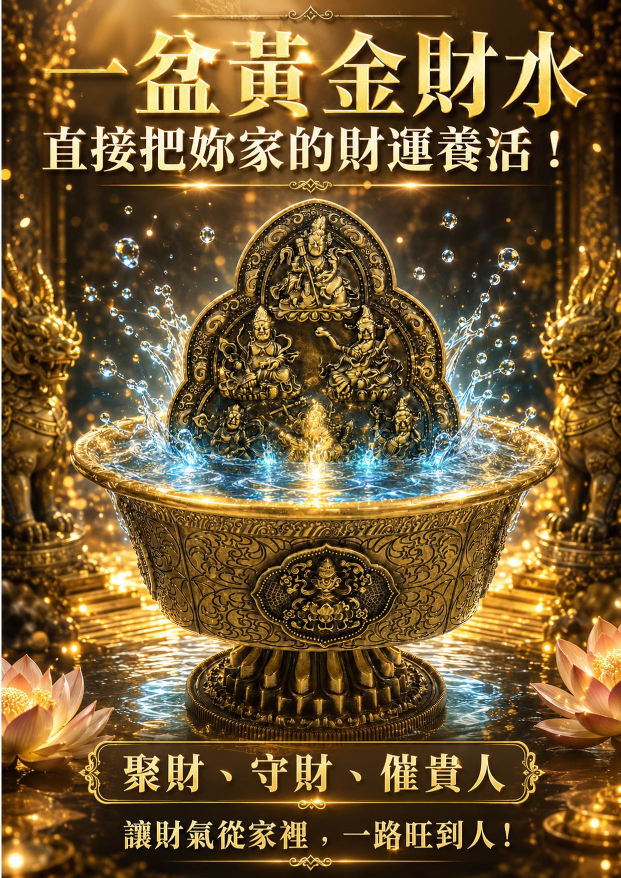 開運Now_【開運珍藏】五路財神・黃金水供聚寶盆_-_預購_開運大小事，都