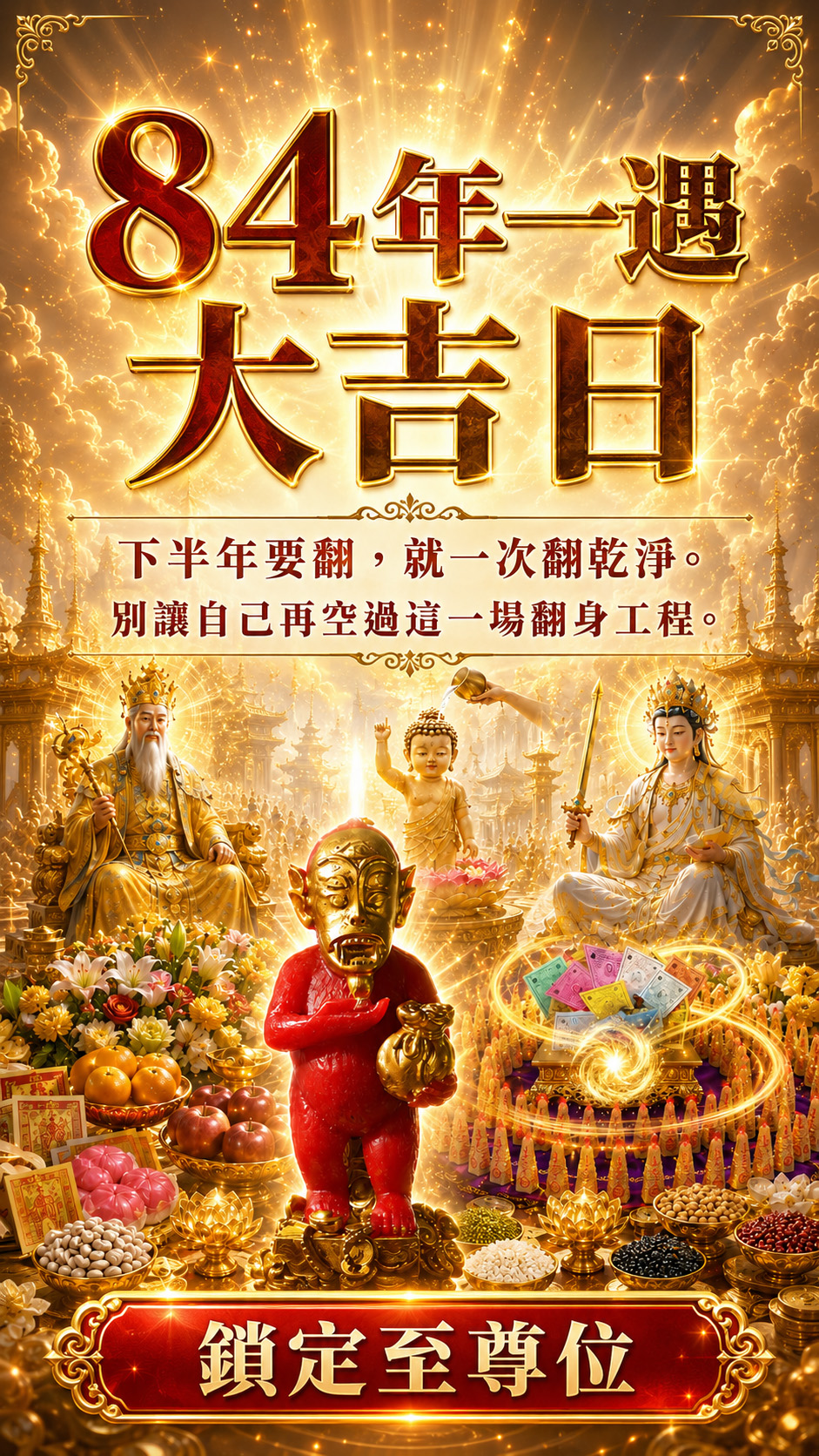 開運NOW-【天赦日翻身大禮包】至尊完整翻身組 產品說明