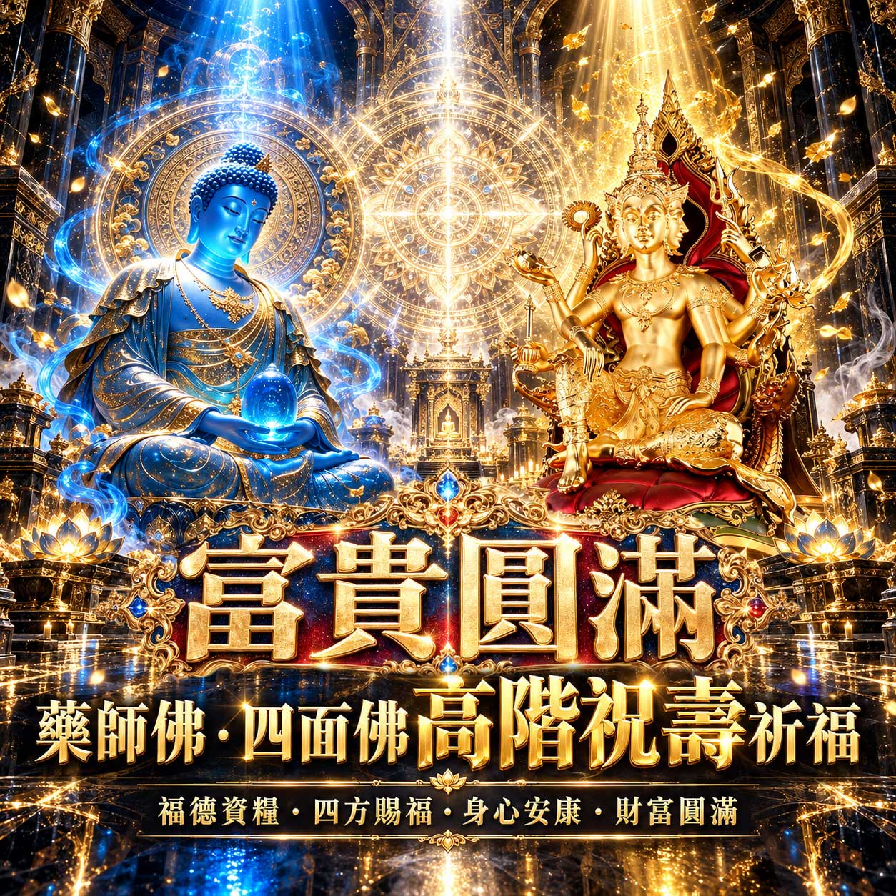開運NOW-【富貴圓滿】藥師佛．四面佛高階祝壽祈福
