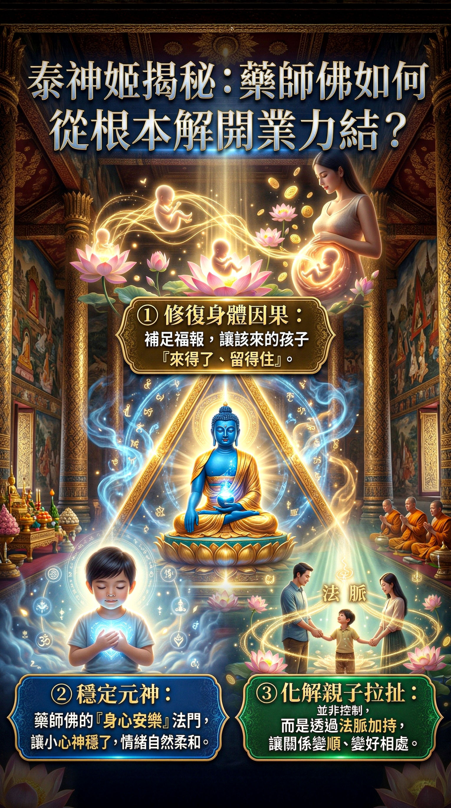 大辣天后宮-火焰藥師佛x求子實現組 產品說明