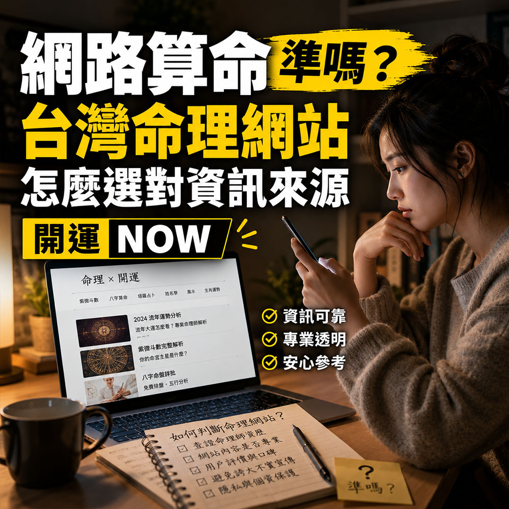 【泰好學】網路算命準嗎？台灣命理網站怎麼選對資訊來源｜開運NOW