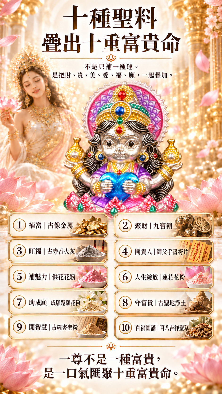 泰幸福-【乘願白富美】吉祥天女・萬人偏愛佛牌-粉(預購) 產品說明