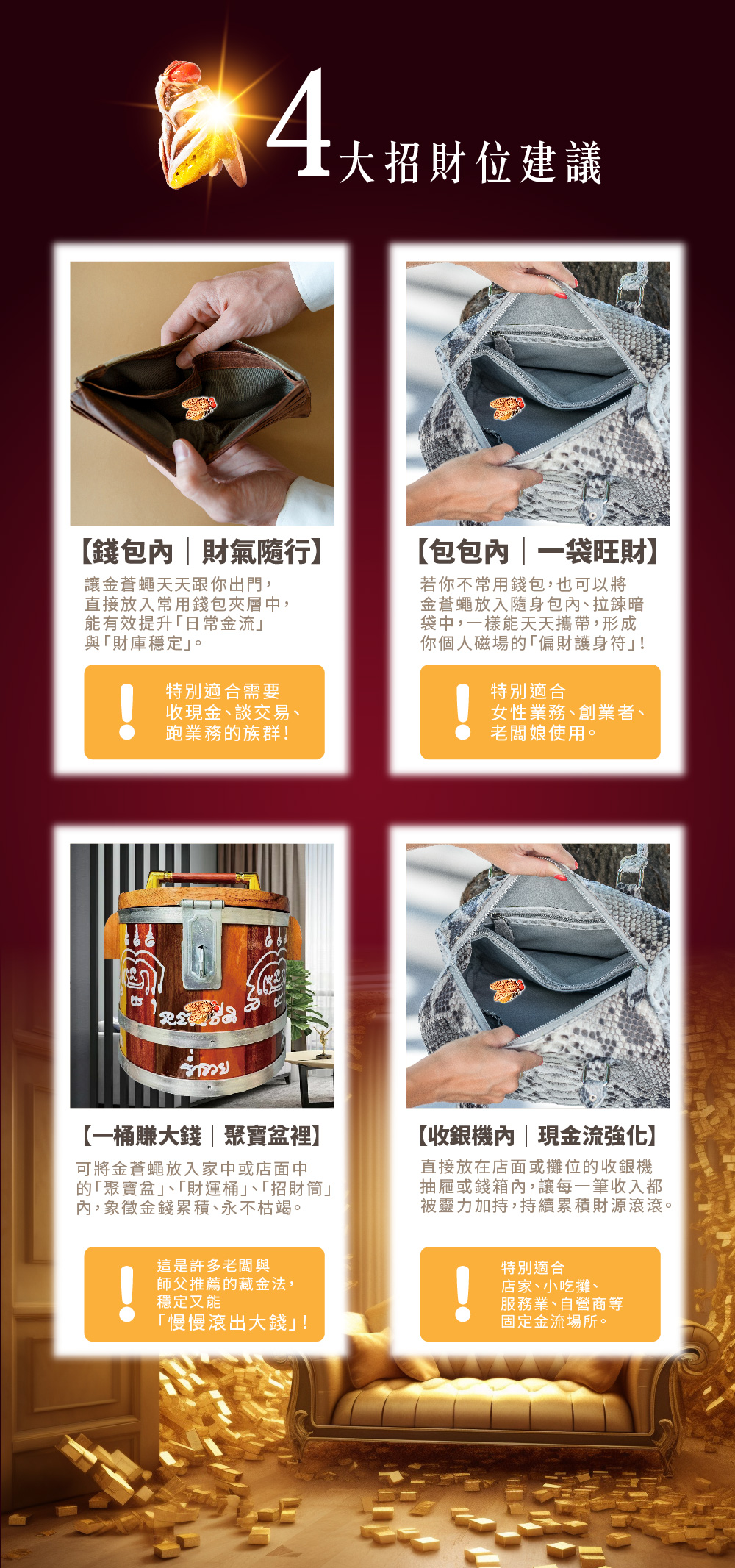 開運NOW-【泰國限量聖物】金蒼蠅讓你一定贏套組 產品說明
