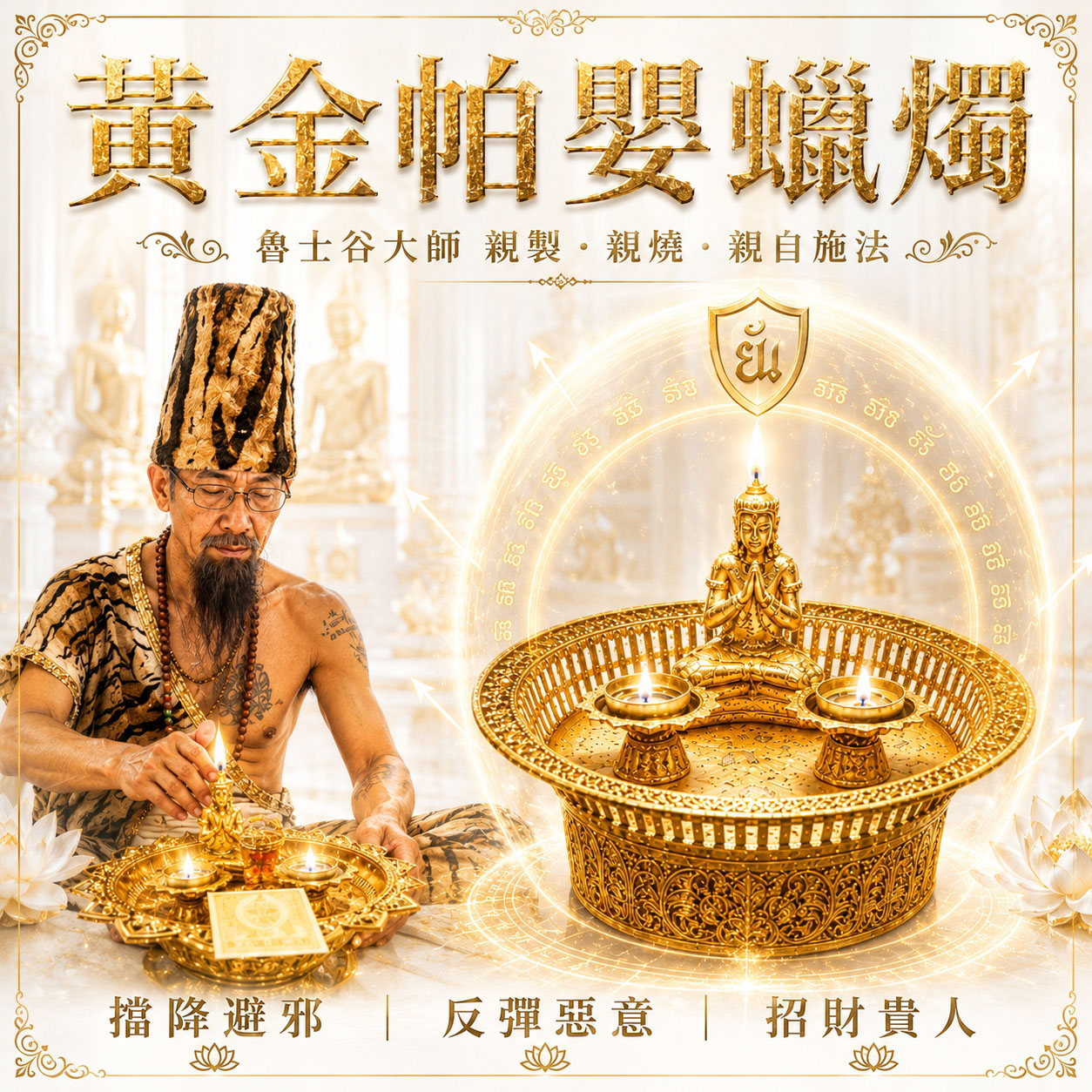 開運NOW-【魯士谷大師】黃金帕嬰蠟燭