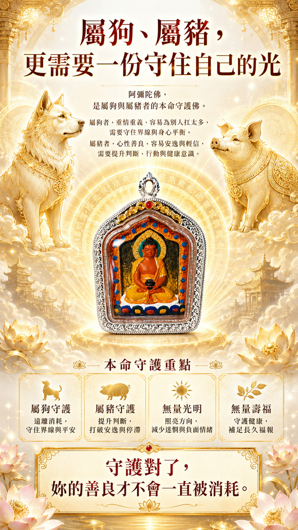 開運NOW-【開運珍藏】阿彌陀佛守護佛牌-預購 產品說明