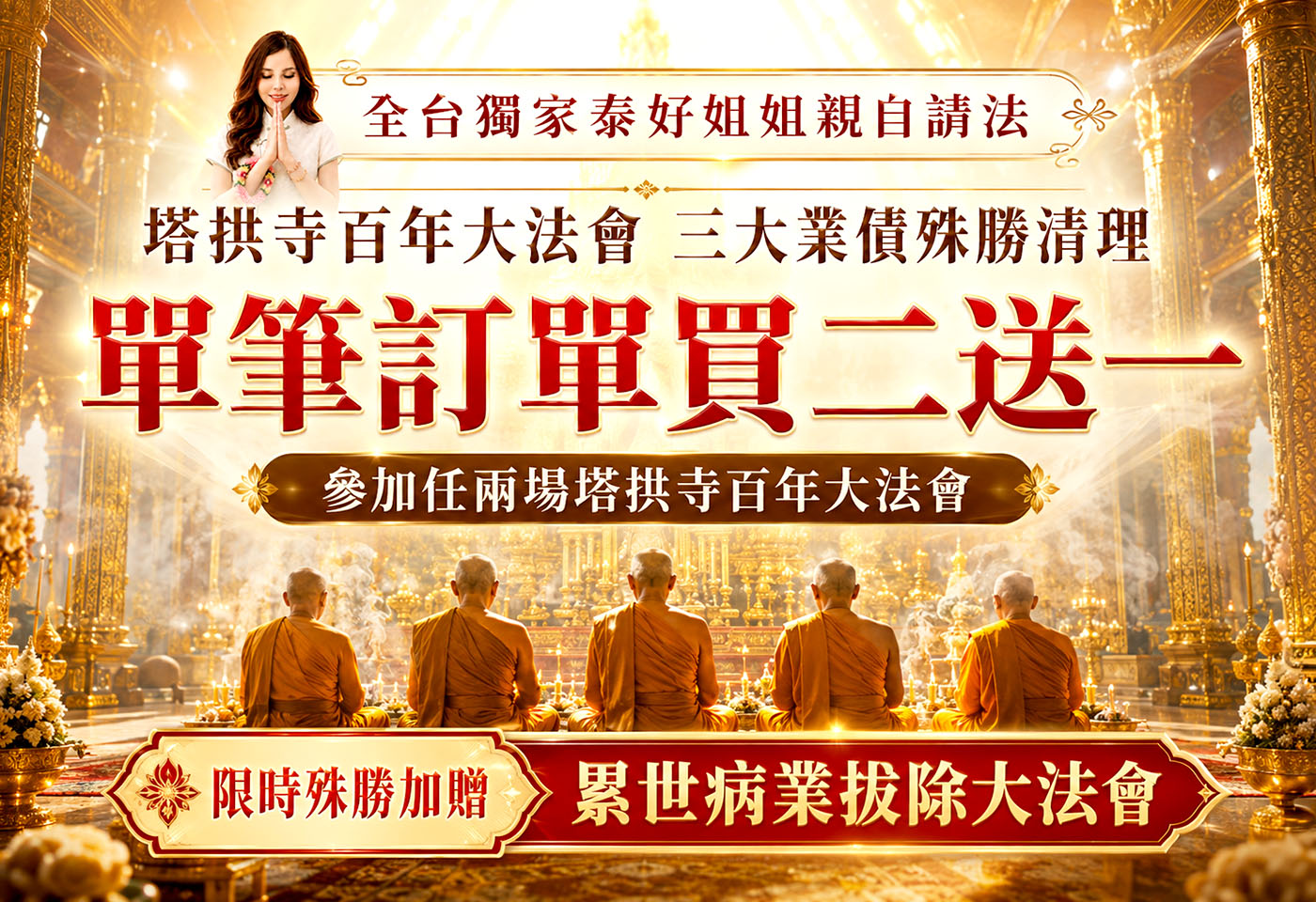 塔拱寺百年買二送一