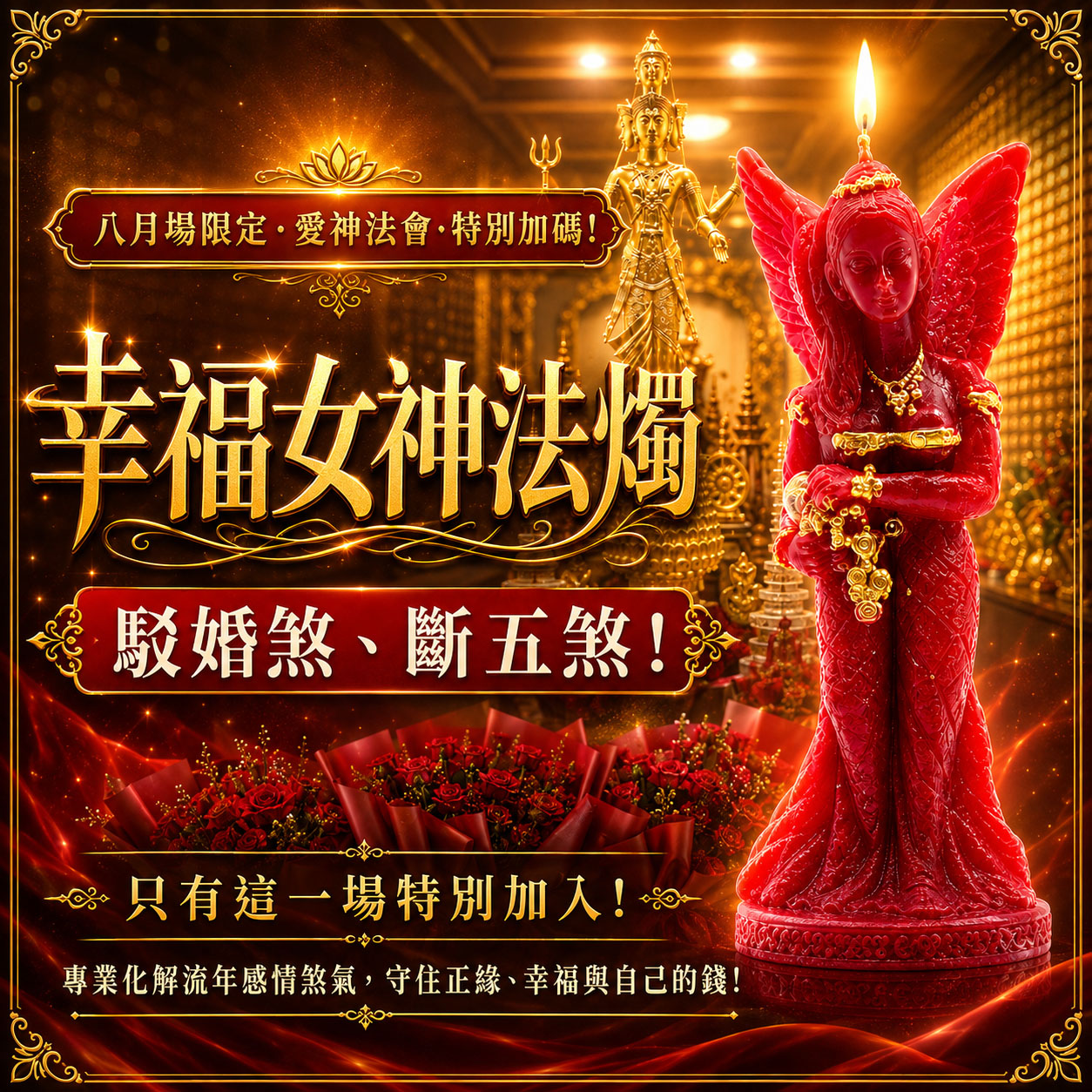 開運NOW-【以愛為名】愛神護持大法會vip送幸福女神法燭1支