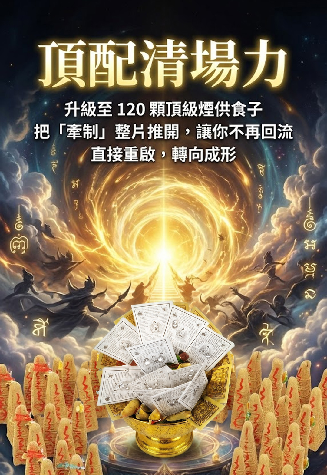 【神姬靈力】月煞化解轉運術(含120顆頂級煙供食子)