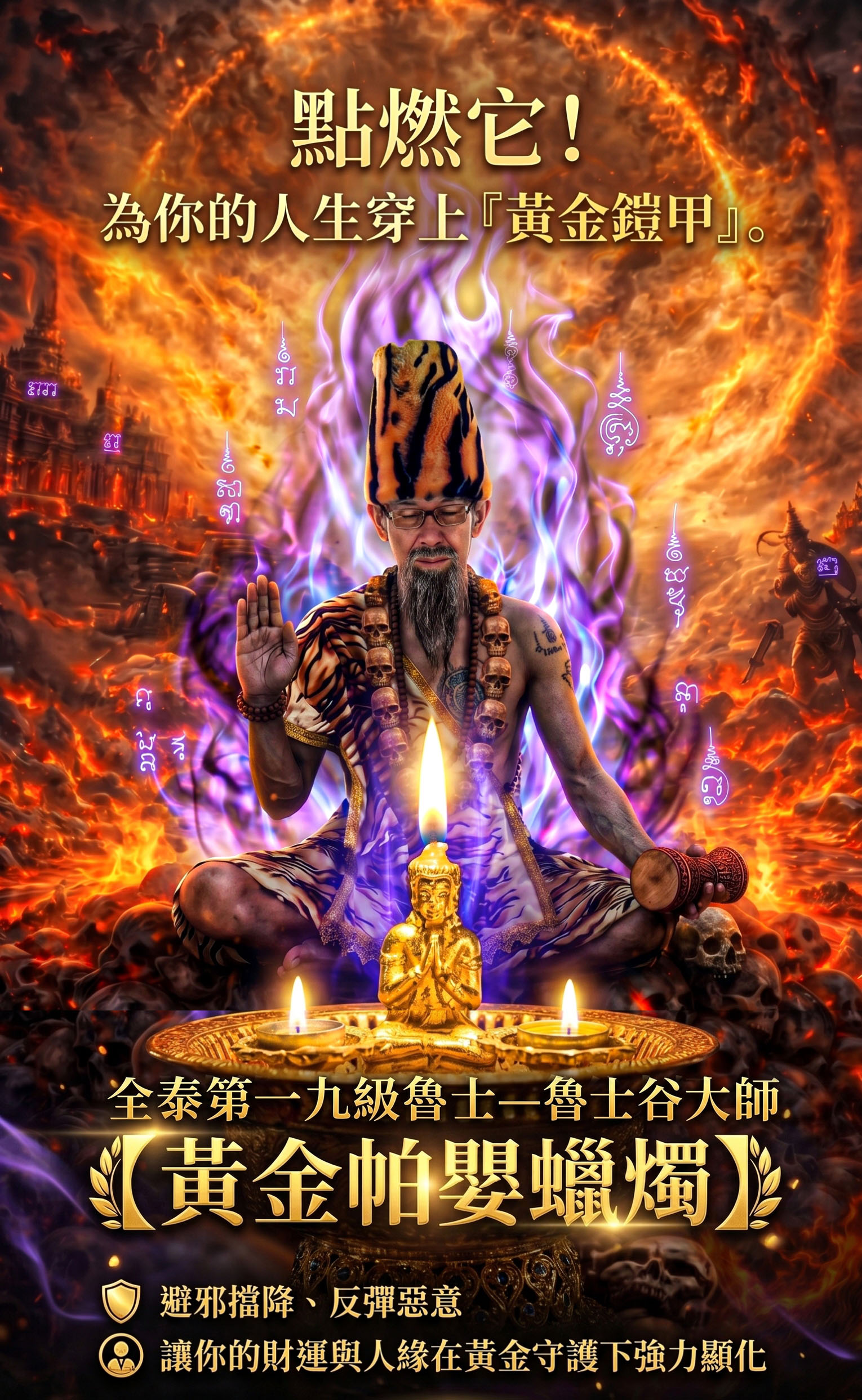 【魯士谷大師】黃金帕嬰蠟燭