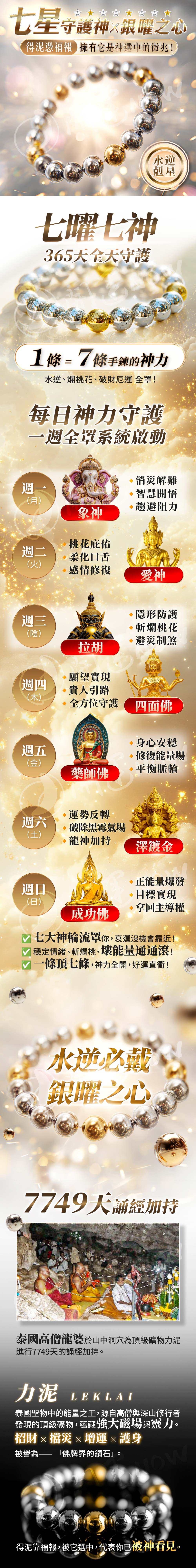 開運NOW-【水逆掰了就旺】銀曜之心 × 七星守護神 產品說明