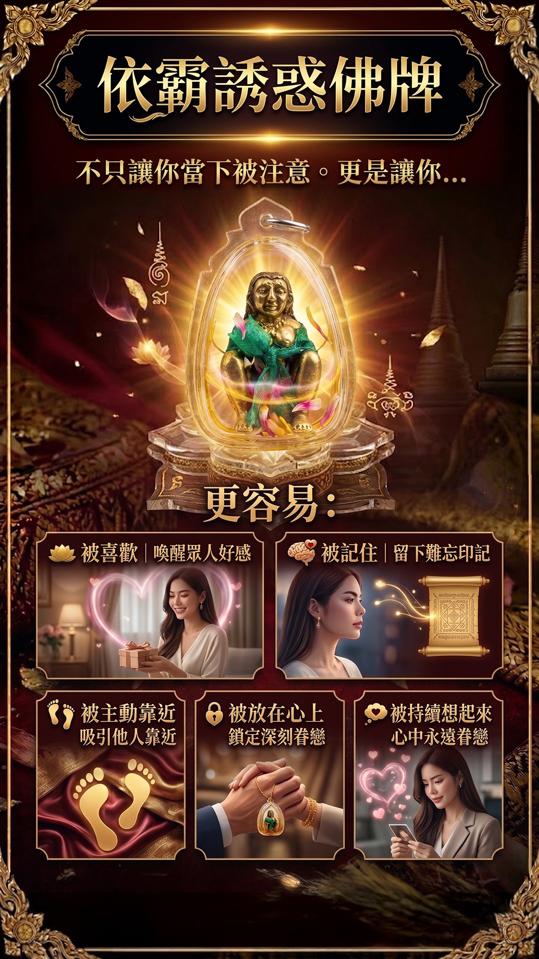 泰幸福-魯士谷大師依霸誘惑佛牌 產品說明