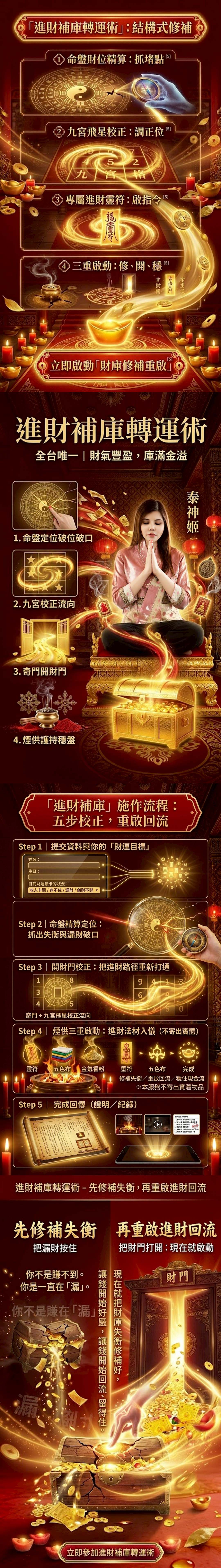 大辣天后宮-【星期日】泰流月・進財補庫轉運術+扎基拉姆法燭 產品說明