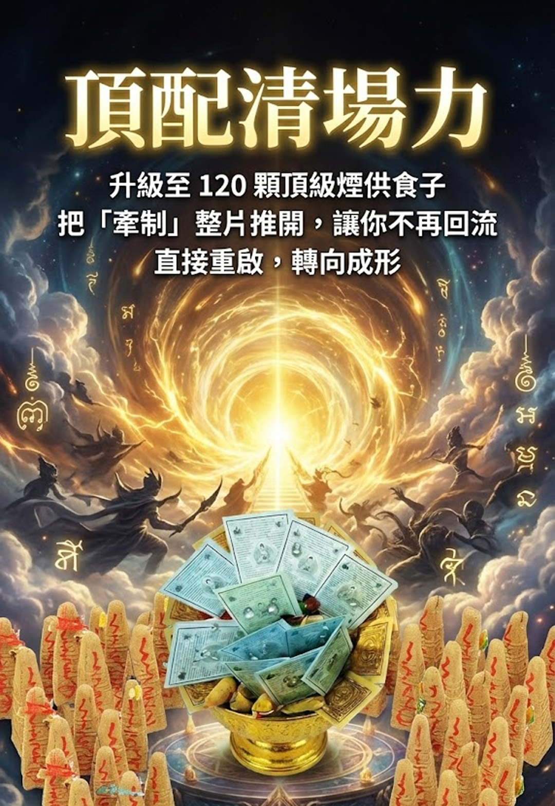 【神姬靈力】月煞化解轉運術(含120顆頂級煙供食子)