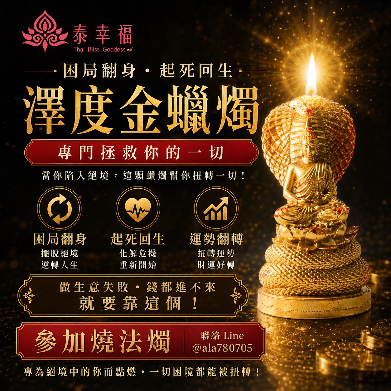泰幸福-澤度金蠟燭