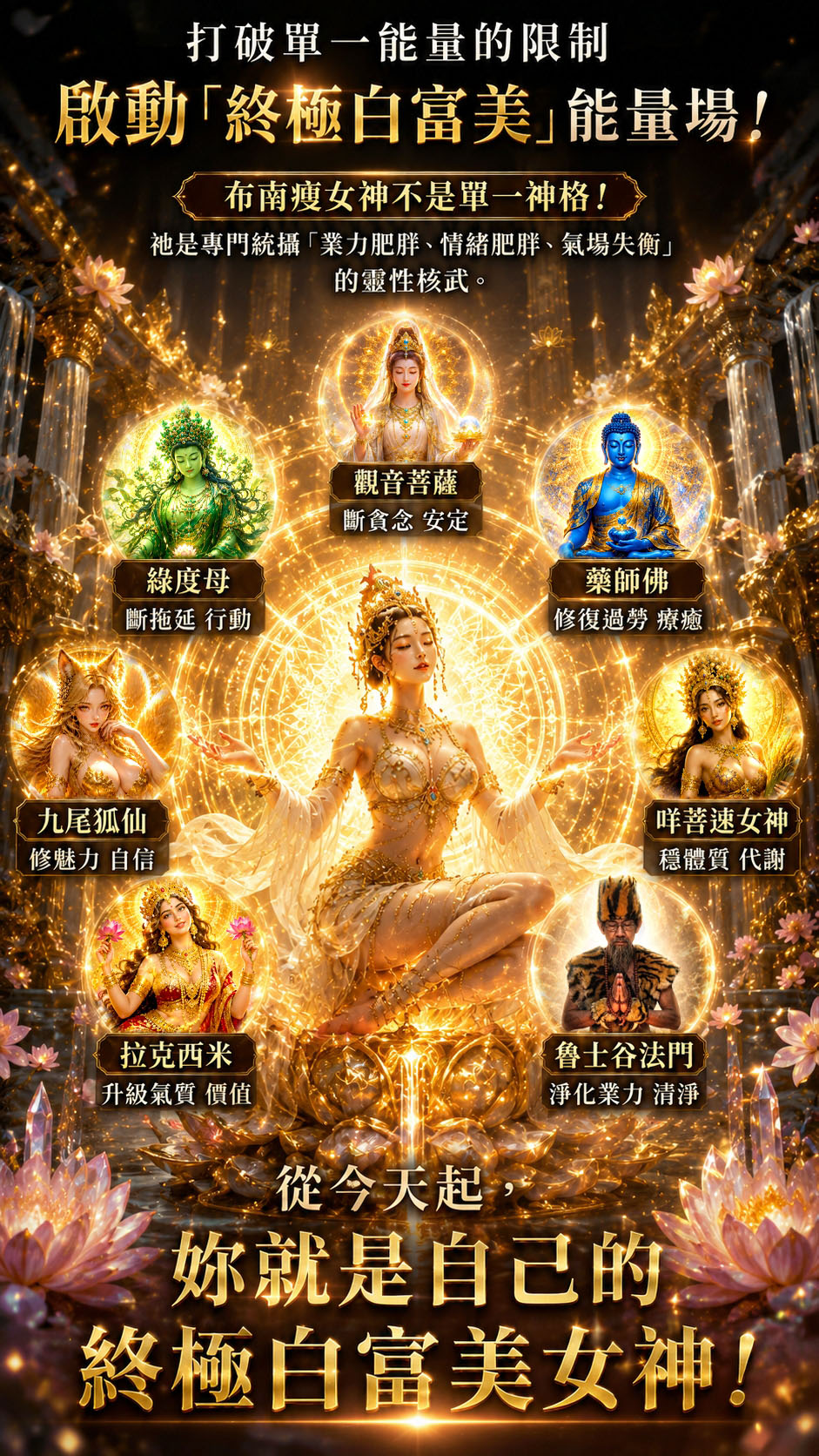 泰幸福-【七大神力終極女神】布南瘦女神佛牌 產品說明
