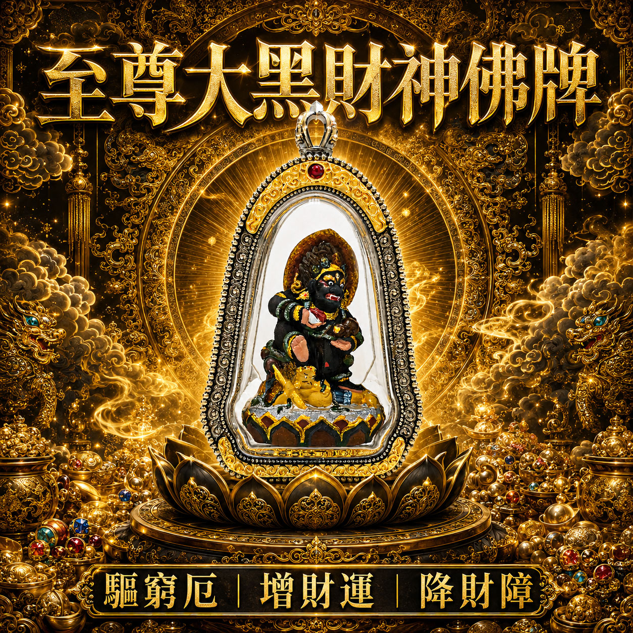 泰幸福-【開運珍藏】至尊大黑財神佛牌-預購