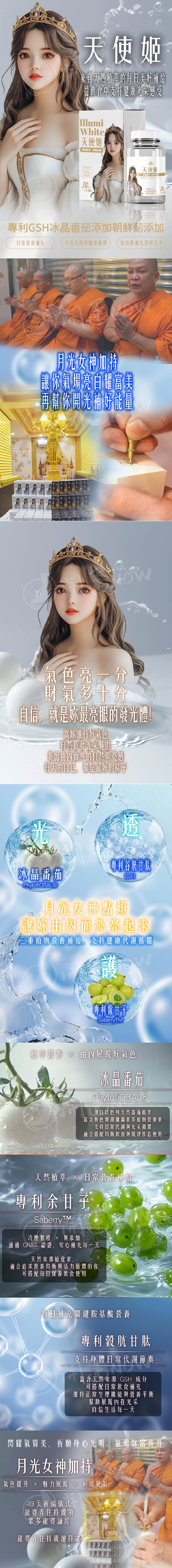 開運NOW-【天使姬．亮白透亮】女神配方▲煥發美肌 產品說明