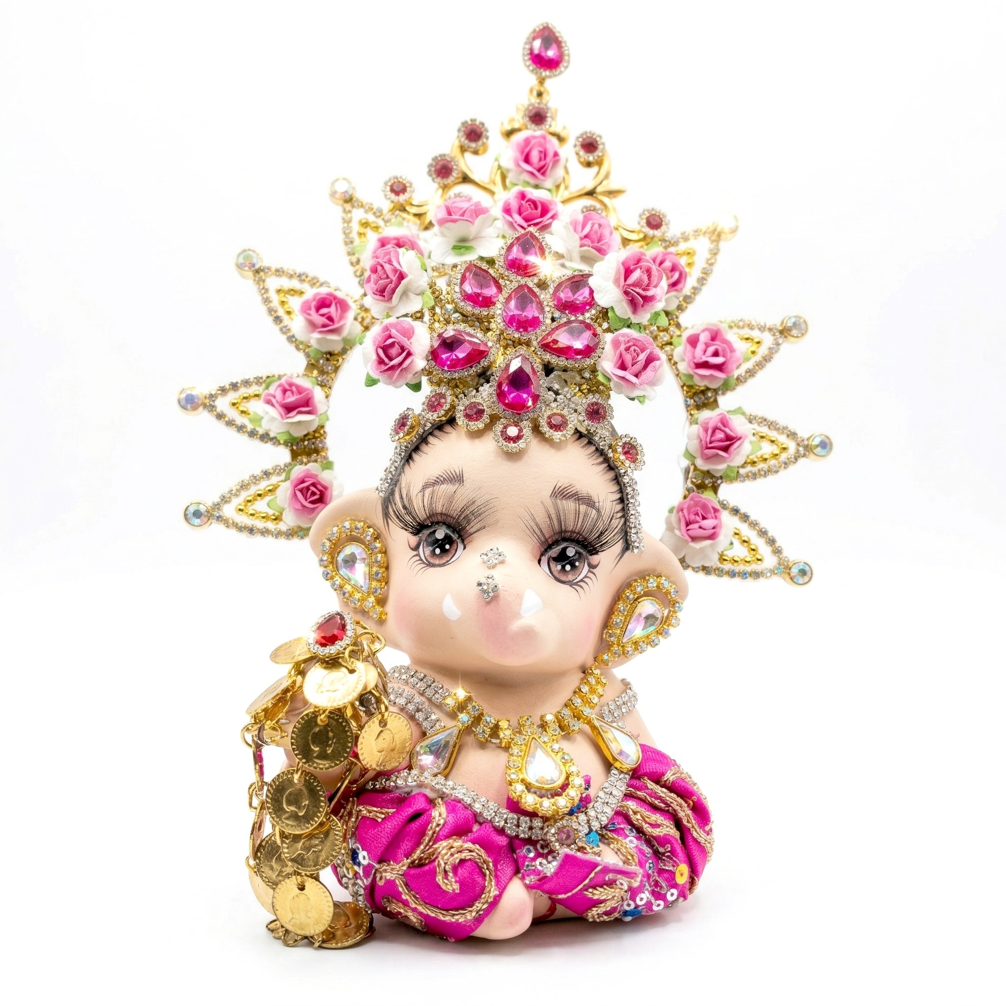 開運NOW-《王炸富貴金桃花》限量版象神供奉尊（粉）