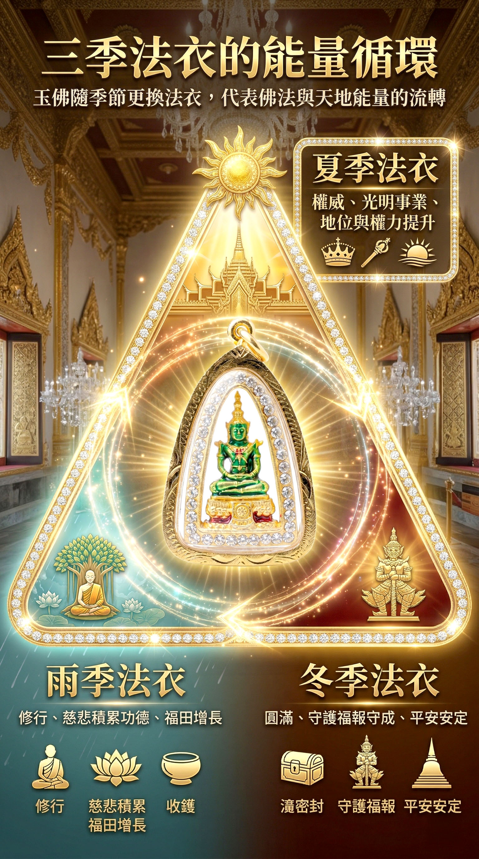 開運NOW-【絕世珍稀 · 玉見福報】泰國皇室級守護玉佛佛牌 產品說明