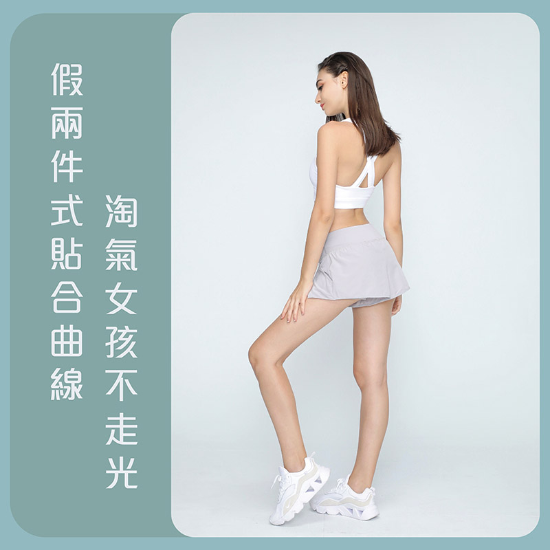 Sdare 淘氣女孩舒適防走光口袋運動短褲