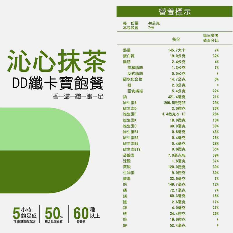 Sdare DD纖卡寶飽餐-沁心抹茶