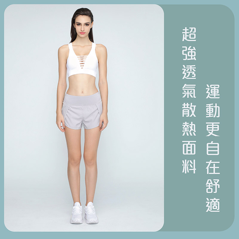 Sdare 淘氣女孩舒適防走光口袋運動短褲